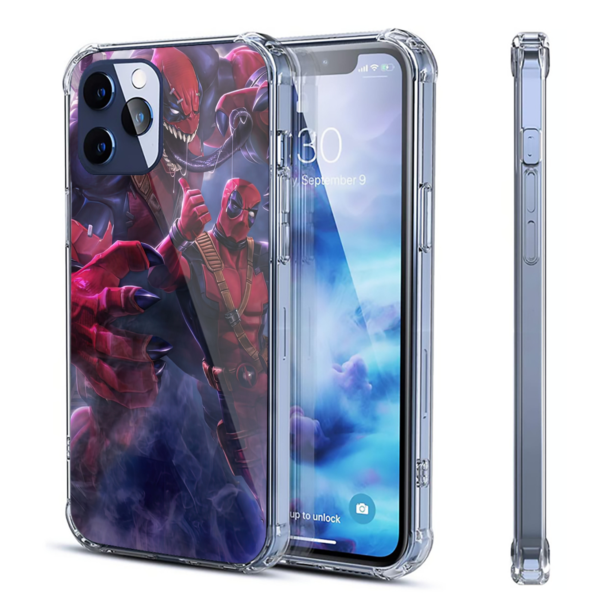 （画像用） Deadpool デッドプール 【iPhone 12シリーズ対応】透明スマホケース（クリアソフトケース）